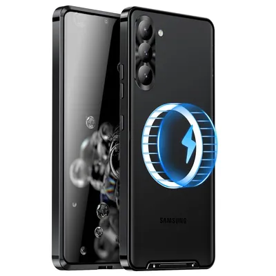 Obrázok produktu pre Pre Samsung Galaxy S24 Plus Magnetic Magsafe Metal Design Protective Cover Case Black