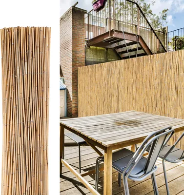Produktbild von Hengda Schilfrohrmatte 120x600cm Schilfmatte Sichtschutzmatte Windschutz Sichtschutz für Balkon, Garten, Terrasse