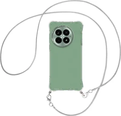 Produktbild von Handykette Backcover-Schutzhülle mit Band (Metall silberfarben) für OnePlus 13 5G/1+13 5G - silberfarbene Snake-Kette