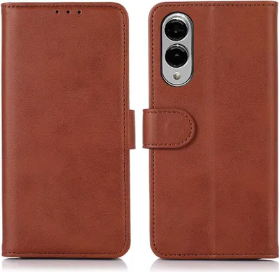 Produktbild von Mobigear Wallet  Samsung Galaxy S25 Edge Hülle Klapphülle Geldbörse - Braun