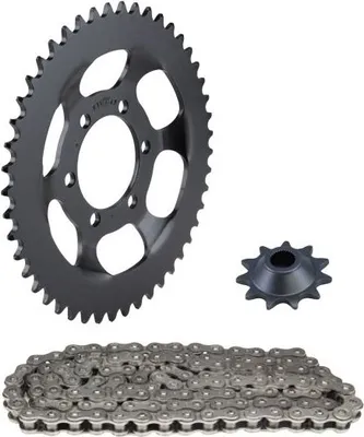 Obrázok produktu pre Reťazová súprava 3-dielna čierna 11/47 zubov pre Zündapp Hai CX 25 typ 448-150 448-151 (do č. motora 9954285)