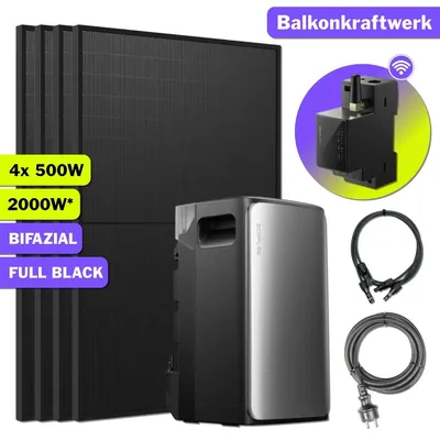 Produktbild von 2000W Balkonkraftwerk EcoFlow STREAM Ultra Speicher - Wechselrichter integriert 0% MwSt nach §12 Abs.3 UstG