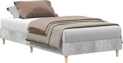 Produktbild von vidaXL Bettgestell ohne Matratze Betongrau 100x200 cm Holzwerkstoff