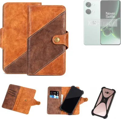 Produktbild von K-S-Trade Handyhülle Schutzhülle Bookstyle Case Wallet-Case kompatibel mit OnePlus Nord 3 5G Cover Klapphülle Kantenschutz Smartphone dunkelbraun