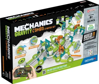 Produktbild von Geomag Geomag Mechanics Recycled Combo Starter Set 153 Teile