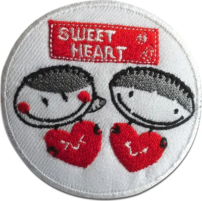 Produktbild von Sweet Heart Herz Liebe - Aufnäher, Bügelbild, Aufbügler, Applikationen, Patches, Flicken, Zum Aufbügeln, Größe: Ø 7 cm