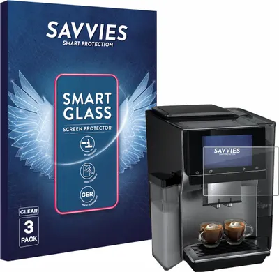 Produktbild von 3x Savvies Schutzglas Folie für Siemens EQ700 9H Panzer Schutzfolie Glas Displayschutz klar transparent