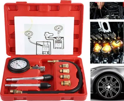 Imagen del producto de Kit de prueba de compresión para motores de gasolina, diésel y gas automotrices