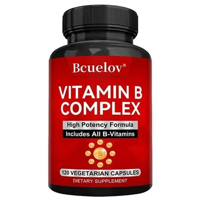 Immagine prodotto di Complesso di vitamine B (120 capsule) integratore alimentare, cervello, sistema nervoso, sistema immunitario, metabolismo, energia, cuore, salute generale