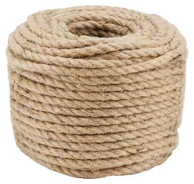 Image de Corde en jute, 8 mm - 50 mètres, solide - 4 épaisseurs, naturelle - durable - idéale pour le jardinage/le camping - pour la décoration