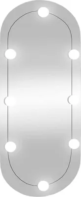 Obrázek produktu pro vidaXL Nástěnné zrcadlo s LED světly 35x80 cm Skleněný ovál
