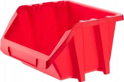 Image de Boîtes pour petites pièces - Boîtes de rangement pour atelier - 187 x 158 mm - Lot de 10 - Rouge