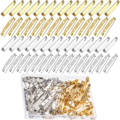 Productafbeelding van Veiligheidsnaalden 25 mm, 120 stuks, goud en zilver, voor DIY-projecten