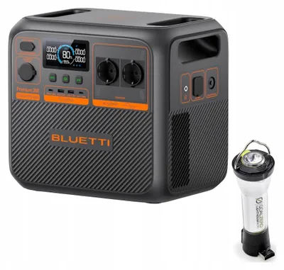 Produktbild von Bluetti Powerstation 200 Premium V2 2700W 2074Wh + Outdoor-Lampe
