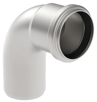 Obrázok produktu pre Ohyb Blücher 87,5°, EuroPipe, nehrdzavejúca oceľ 1.4404, s 2 prípojkami, 50 mm, 1 ks.