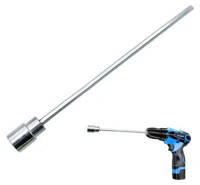 Immagine prodotto di Manovella per roulotte - Prolunga 30 cm - Foro 19 mm - Per avvitatore a batteria