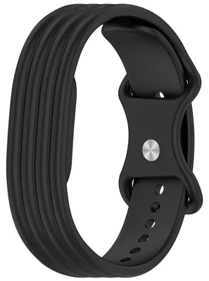 Produktbild von Silikon Smartwatch Armband für Google Fitbit Air 8-Shape Streifen Design Schwarz