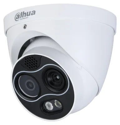 Productafbeelding van Dahua Technology Lite TPC-DF1241-B2F2-DW-S2, IP-beveiligingscamera, geschikt voor binnen- en buitengebruik, bekabeld, voor montage aan plafond of muur, wit, koepelvormig