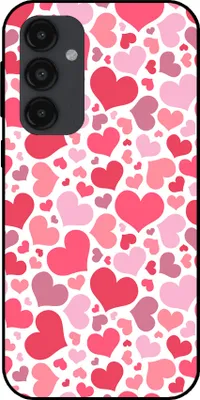 Productafbeelding van Smartphonica Telefoonhoesje, geschikt voor:Samsung Galaxy A54 5G met hartjesprint - Hartjesdesign TPU achterkant hoesje -Kinderhoesje met hartjesdesign