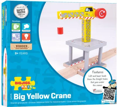 Produktbild von Bigjigs Schiene Big Crane Gelb