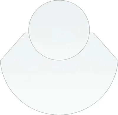 Produktbild von Feuercampus Funkenschutzplatte Glas zweiteilig Kreis ESG 0,6 cm hitzebeständig Kamin Bodenschutz Platte Sicherheitsglas Kaminofen Funkenschutzplatte Glasplatte