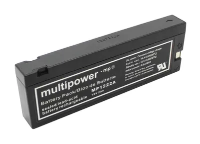 Zdjęcie produktu dla Multipower MP1222A 12V 2,2Ah zastępuje akumulator ołowiowy LC-SA122R3BG Akumulator ołowiowo-żelowy AGM