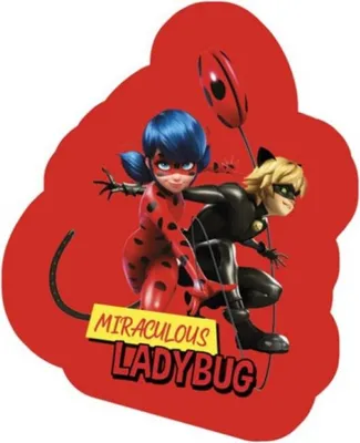 Immagine prodotto di Cuscino decorativo Miraculous Ladybug Cuscino in velluto Ideale per coccole e decorazioni