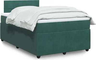 Produktbild von Eleganten-Stil Boxspringbett mit Matratze Dunkelgrün 120x190 cm Samt,77,25 Kg cloris7954889