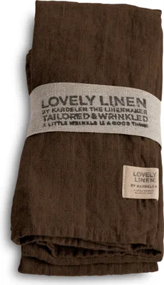 Produktbild von Lovely Linen Lovely Serviette Leinen chocolate 45 x 45 cm 1Stk.