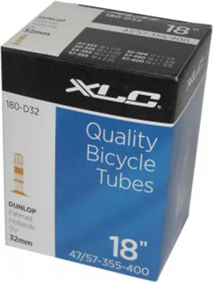 Produktbild von XLC Fahrradschlauch 18x1.75/2.125 (32/50-355/400) DV 32 mm, aus Butyl für hoh...