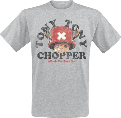 Produktbild von One Piece T-Shirt Herren One Piece - Chopper Face grau XXL