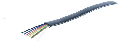 Produktbild von Telefonkabel 8-adrig flach schwarz 20m