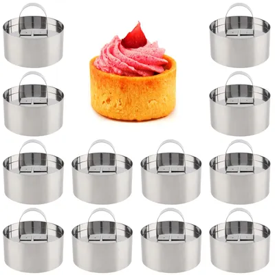 Imagen del producto de 12 moldes para postres – Moldes mini para pasteles, ideales para tartas y postres