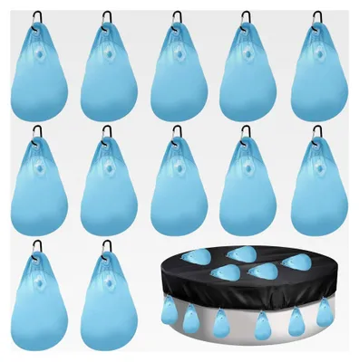 Produktbild von 12 Stück Poolkissen, 34 x 23 cm Luftkissen für den Wintereinsatz mit Sicherheitsventil, PVC Poolkissen zur Abdeckung bei schlechtem Wetter