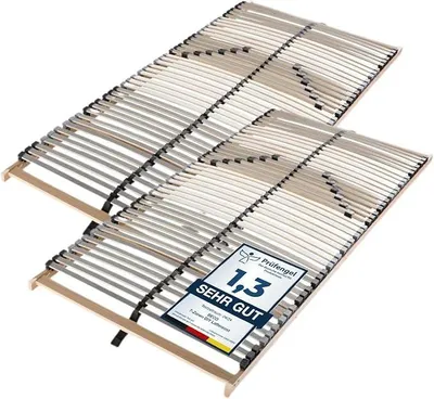 Produktbild von Lattenrost 180x200, 42 Latten, Ergonomischer 7-Zonen-Lattenrost 180 x 200 cm aus Buchenholz, Selbstmontage, hohe Traglast bis 150Kg