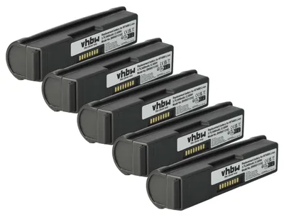 Produktbild von vhbw 5x Akku Ersatz für Symbol 55-000166-01, BTRY-WT40IAB0E, BTRY-WT40IAB0H, 82-90005-05, 82-90005-03 für Barcodescanner POS (3400 mAh, 3,7 V, Li-Ion)