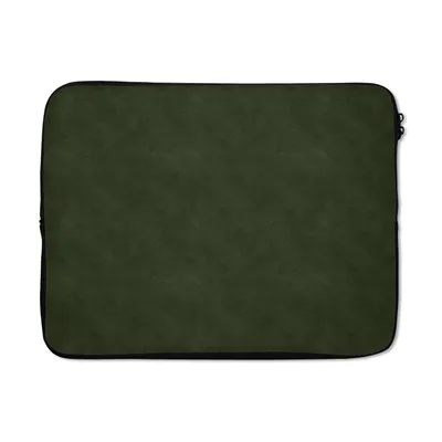 Produktbild von MuchoWow® Laptop Hülle 17 Zoll Laptoptasche Leder - Grün - Tiere - Zipper - Schutzabdeckung