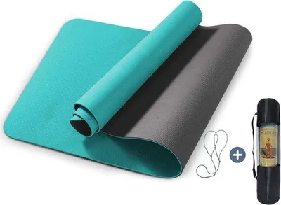 Immagine prodotto di Tappetino da yoga con rivestimento antiscivolo 183x61 cm, nero