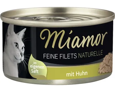 Produktbild von Miamor Feine Filets naturelle Huhn, Adult, jede Rasse, Huhn, 80 g