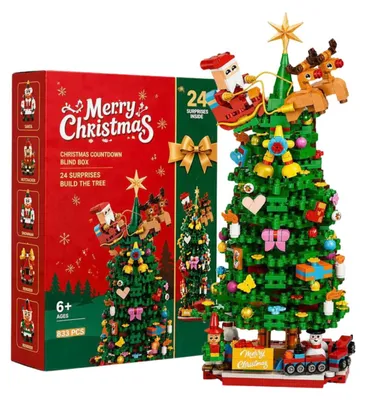 Obrázok produktu pre Adventný kalendár pre deti 24 prekvapení na stavanie a objavovanie vianočný stromček