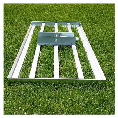 Produktbild von Rasenleveler 75 × 35 cm – Flächenebner & Nivellierrechen aus verzinktem Stahl, 3,4 kg – Rasen Abziehrechen zum Sanden, Einebnen & Topdressing (ohne Stiel)