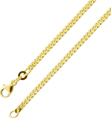 Produktbild von Panzerkette 2,4mm Gelbgold 333 8 K massiv poliert flach Cuban Link 50