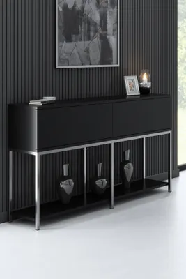 Immagine prodotto di Skye Decor, Lord - Nero, Argento, mobiletti da salotto, nero, 150 x 80 x 30 cm