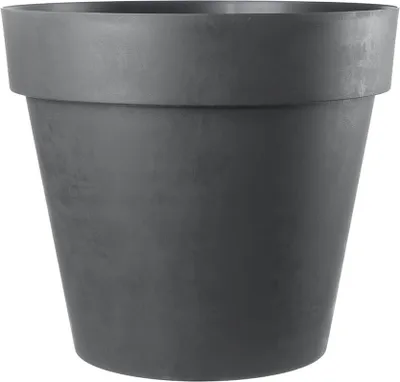 Produktbild von Kreher XXL Pflanztopf/Pflanzkübel rund mit 79 cm / 58 cm Durchmesser, ausstattet mit Rollen! Der Eye-Catcher für Garten, Terrasse, Restaurants & Gewerbe! (Anthrazit, XXL-Ø79cm)