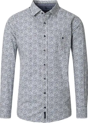Produktbild von CASAMODA Herren Freizeithemd Langarm Kent Casual Grün gemustert M