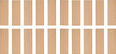 Immagine prodotto di Stoppini in legno per candele, 75 x 25 x 1 mm, 20 pezzi