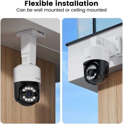 Obrázok produktu pre Bezpečnostná kamera – 8 MP, 4K – Vonkajšia kamera s funkciou PoE – Detekcia pomocou umelej inteligencie a možnosťou otáčania a naklápania – IP kamera