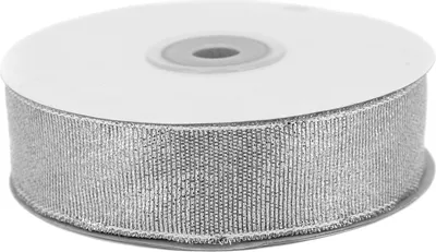 Produktbild von Glitzerband 25mm x 32m Rolle Silber