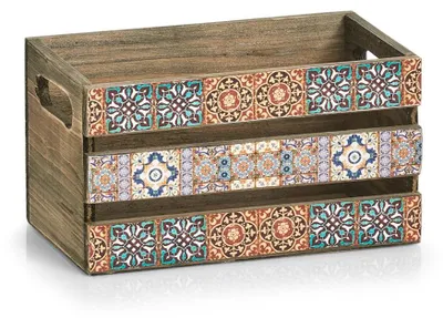 Produktbild von Zeller Present 15191, Aufbewahrungsbox, Mehrfarbig, Holz, Rechteckig, Papier, Sperrholz, Einfarbig, Drinnen