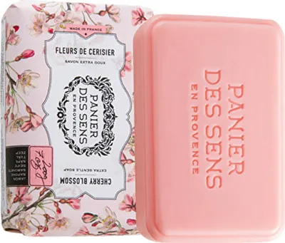 Produktbild von Panier des Sens KAR14035, Körper, Barseife, Reinigend, Nährend, Schutz, Regenerierend, Weichmachend, Cherry blossom, Rose, Rechteckig